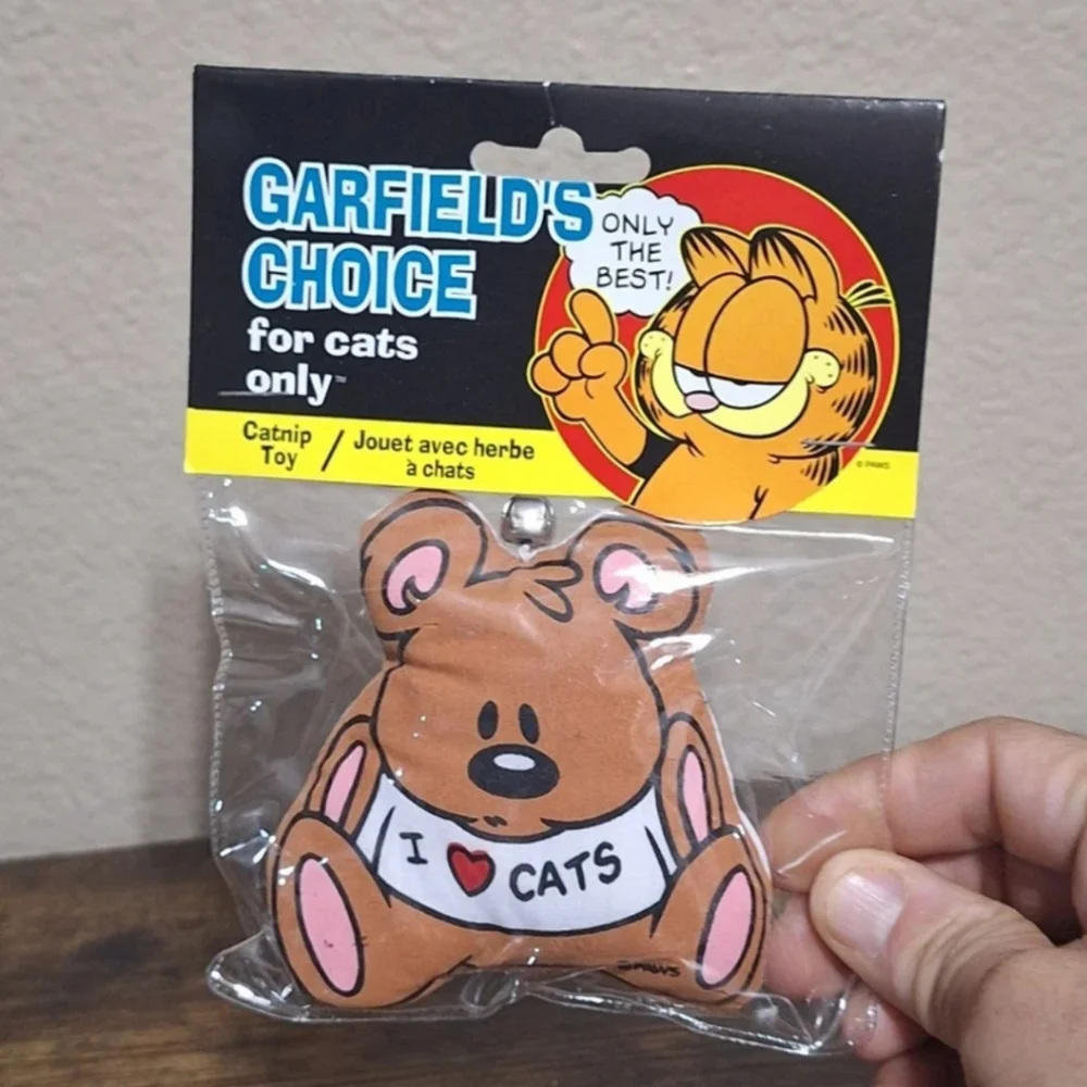 Rare Vintage 80s Garfields Choice For Cats Only CatNip Plush Toy 